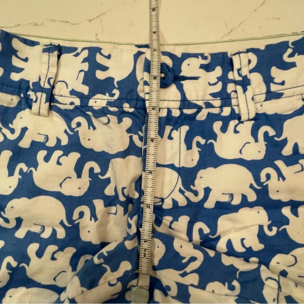 Lilly Pulitzer Callahan Tusk In Sun Elephant printed Shorts blue white 00